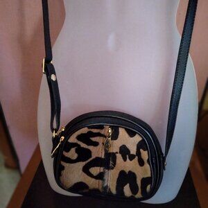 Valentina Animal Print Fur Cross Body Bag
